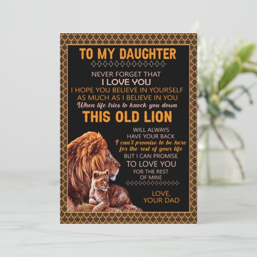 Tochtergeschenke | Brief an meine Tochter aus dem  Einladung (Stehend Vorderseite)