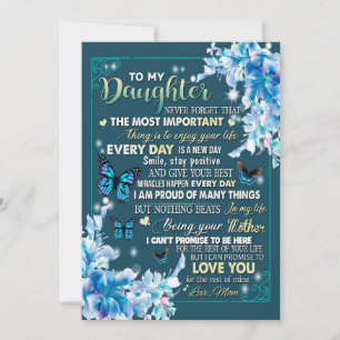 Tochtergeschenke Brief an meine Tochter aus dem Feiertagskarte