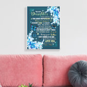 Tochtergeschenke | Brief an meine Tochter aus dem  Leinwanddruck (Insitu (Wohnzimmer))