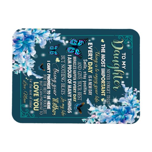 Tochtergeschenke | Brief an meine Tochter aus dem Magnet (Horizontal)