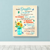 Tochtergeschenke | Brief an meine Tochter aus der  Leinwanddruck (Insitu (Holzboden))