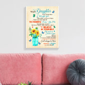 Tochtergeschenke | Brief an meine Tochter aus der  Leinwanddruck (Insitu (Wohnzimmer))