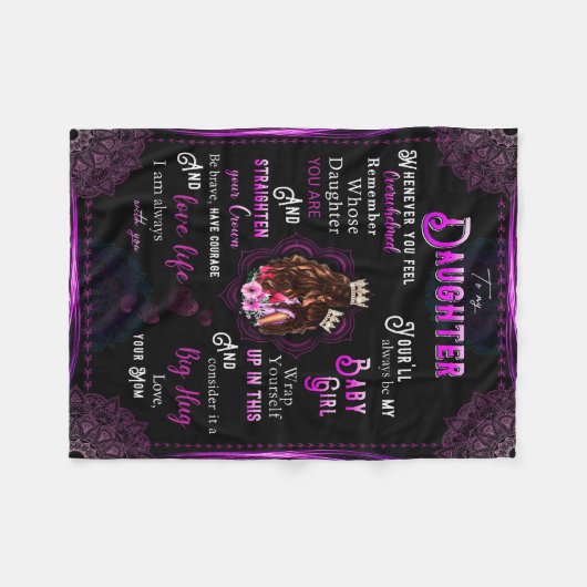 Töchterliebhaber| An meine Tochter Liebe Mama Fleecedecke (Vorderseite (Horizontal))