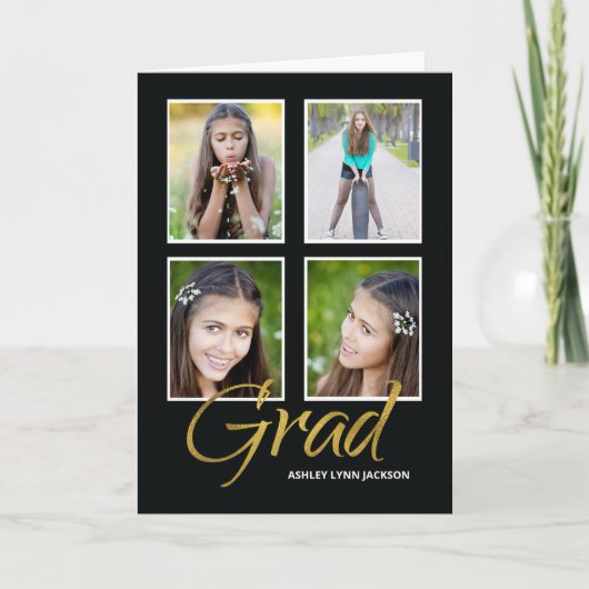 Tochterunternehmen Abschluss Vier Foto anpassbar Karte (Vorderseite)