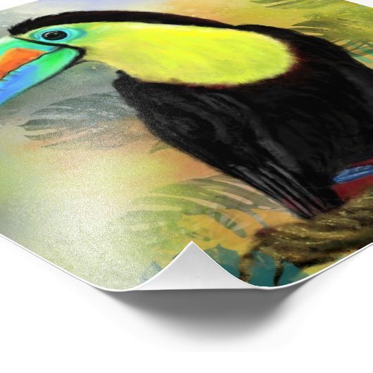 Toco Toucan Bird Painting Poster Print (Ecke)