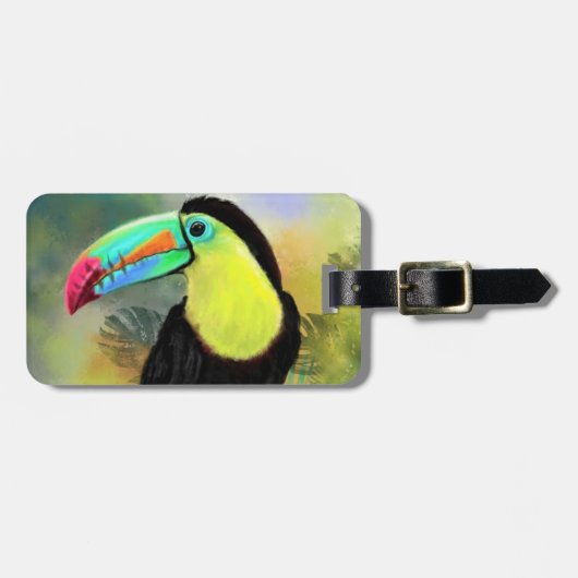 Toco Toucan Bird-Tag Gepäckanhänger (Vorderseite horizontal)