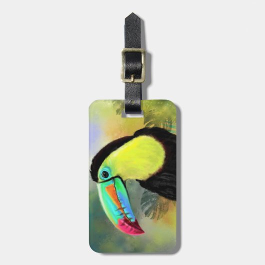 Toco Toucan Bird-Tag Gepäckanhänger (Vorderseite vertikal)