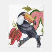 Toco Toucan Fleecedecke (Vorderseite)