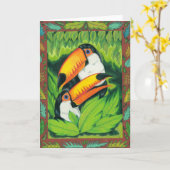 Toco Toucan Karte (Gelbe Blume)