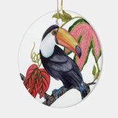 Toco Toucan Keramik Ornament (Links)
