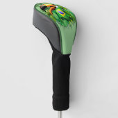 Toco Toucan mit brasilianischer Flagge Golf Headcover (angewinkelt)
