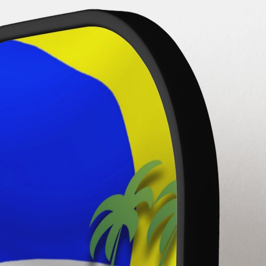 Toco Toucan mit brasilianischer Flagge Pickleball Schläger (Linke Seite)