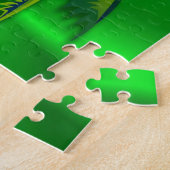 Toco Toucan mit brasilianischer Flagge Puzzle (Seite)