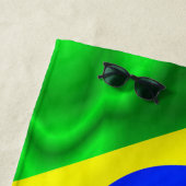 Toco Toucan mit brasilianischer Flagge Strandtuch (Beispiel)