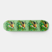 Toco Toucan mit Brasilien Flag Krawatte Skateboard (Horizontal)