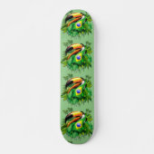 Toco Toucan mit Brasilien Flag Krawatte Skateboard (Vorne)
