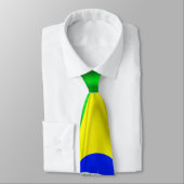 Toco Toucan mit Brasilien-Flaggen-Krawatte Krawatte (Gebunden)