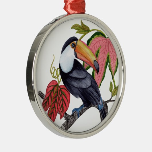 Toco Toucan Ornament Aus Metall (Rechts)