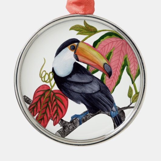 Toco Toucan Ornament Aus Metall (Vorne)