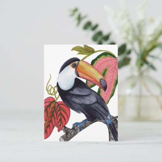 Toco Toucan Postkarte (Stehend Vorderseite)