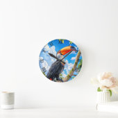 Toco toucan runde wanduhr (Zuhause)