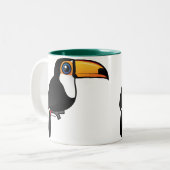 Toco Toucan Zweifarbige Tasse (Vorderseite Links)