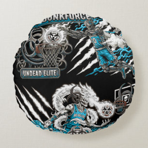 TOCOCLAWS Cyborg Dunkforce - Untotes Elite-Basketb Rundes Kissen