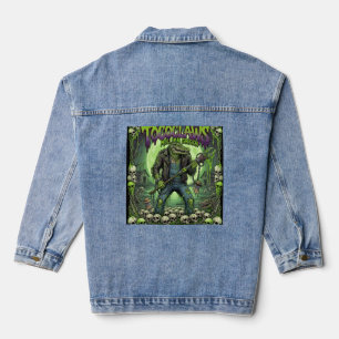 TOCOCLAWS Million Green Alligator Grafik  Jeansjacke