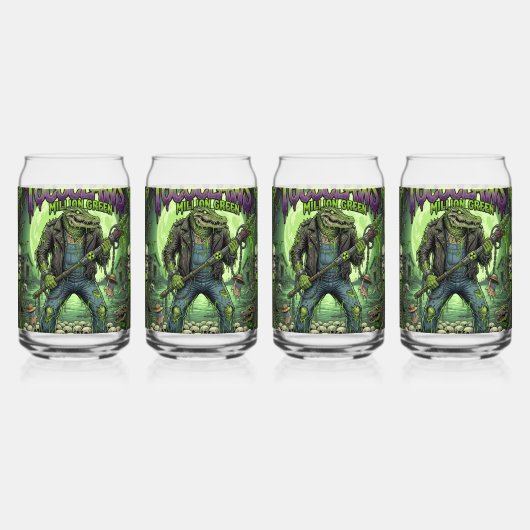 TOCOCLAWS Million Green Alligator Monster Throw Dosenglas (Vorderseite)