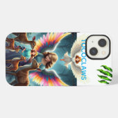 TOCOCLAWS Schutzengel & Waldhirsche Fantasy iPhone Hülle (Rückseite (Horizontal))