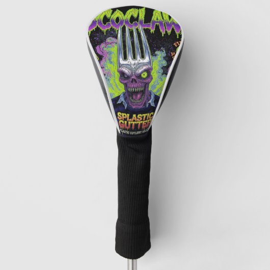 TOCOCLAWS Splastic Gutter Toxischer Gabel Zombie Golf Headcover (Vorderseite)