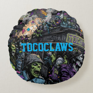 TOCOCLAWS Zombie-Apokalypse Comic-Art Rundkissen Rundes Kissen
