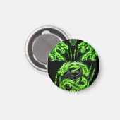TOCOCLAWS Zwilling Neon Grün Lightning Dragons  Magnet (Vorderseite/Rückseite)