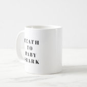 Tod an Baby Shark Funny Kaffeetasse (Vorderseite Links)