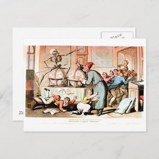 Tod auf der globalen Postkarte (Vorne/Hinten)