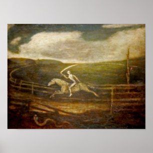 Tod auf einem blassen Pferd [die Rennstrecke] Poster