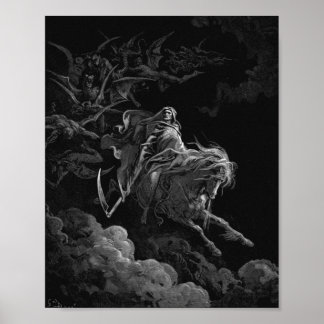 Tod auf einem blassen Pferd durch Gustave Dore Poster