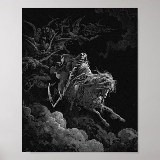 Tod auf einem blassen Pferd durch Gustave Dore Poster (Vorne)