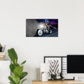 Tod auf einem Fahrrad Poster (Heimbüro)