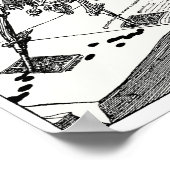 Tod auf Stelzen gehend Poster (Ecke)
