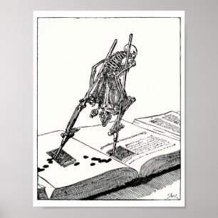 Tod auf Stelzen gehend Poster