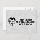 Tod biologischer Uhren Postkarte (Vorne/Hinten)