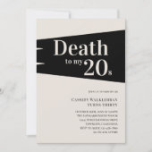 Tod bis 20. 30. Geburtstag Einladung (Vorderseite)
