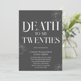 Tod bis zum 30. Geburtstag Einladung