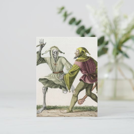 Tod - Der Narr Postkarte (Stehend Vorderseite)