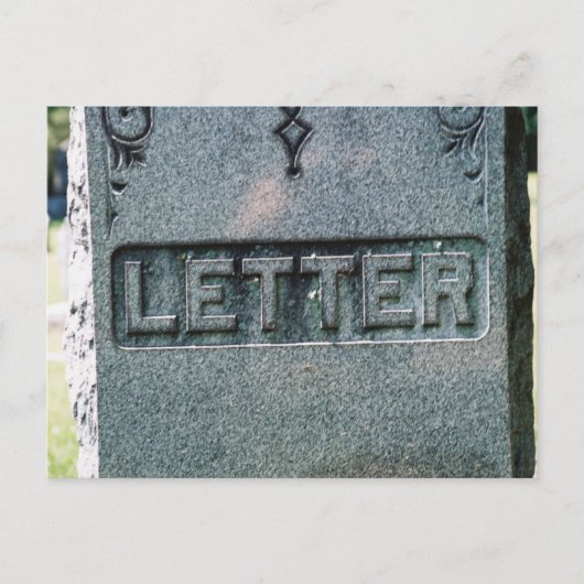 Tod des geschriebenen Wortes Postkarte (Vorderseite)