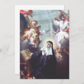 Tod des Heiligen Scholastica Dankeskarte (Vorne/Hinten)