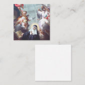 Tod des Heiligen Scholastica Quadratische Visitenkarte (Vorne/Hinten)