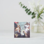 Tod des Heiligen Scholastica Quadratische Visitenkarte (Stehend Vorderseite)