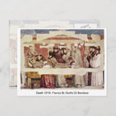 Tod des hl. Franziskus von Giotto di Bondone Postkarte (Vorne/Hinten)